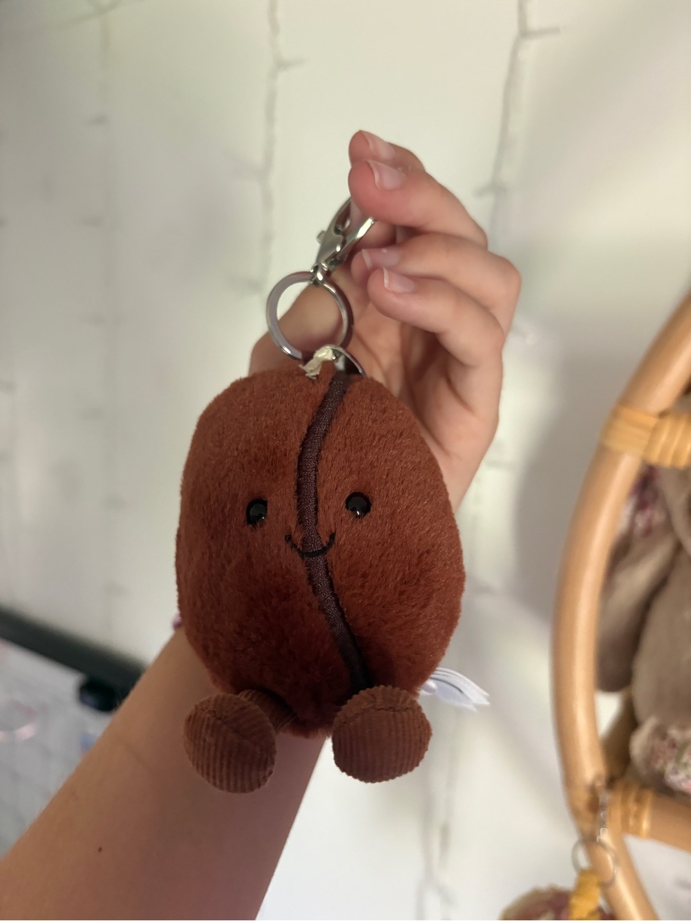 Jellycat Plush Keyring with Silver Hardware
